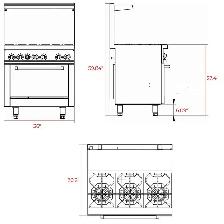 Forno Commercial 36' Gas Range with 6 Burners FCMGR0093-36 - Photo 2