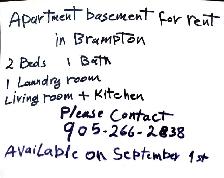 Apartment for rent in Brampton
