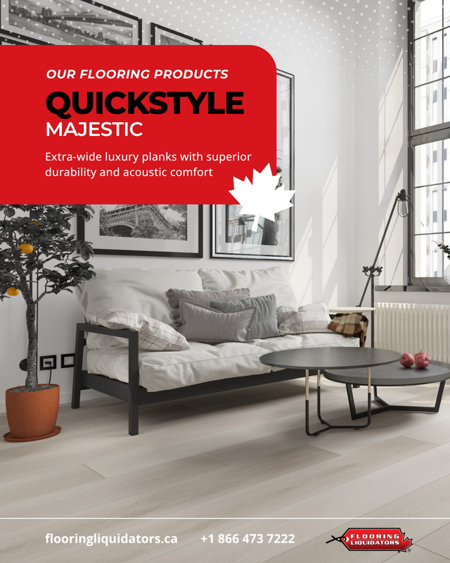 Quickstyle Majestic Luxury Vinyl |Extra-Wide Waterproof Floors
