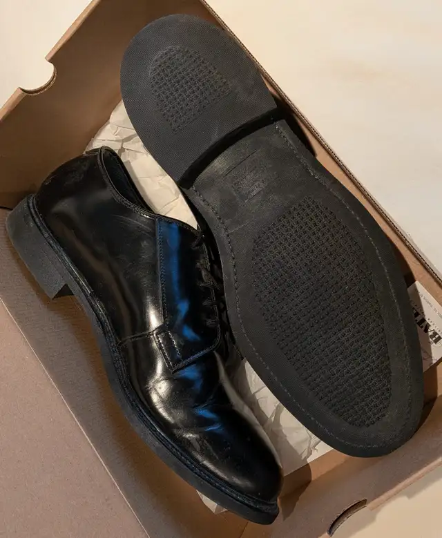Bates E00968 Men's Leather Uniform Oxford Shoes, Black, Size 12