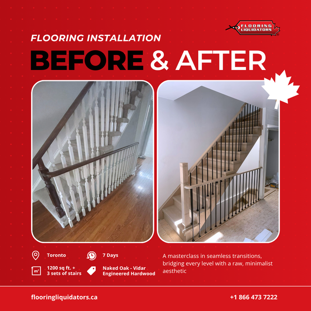 Hardwood Stair Renovation | Engineered Hardwood Installation