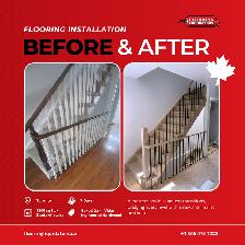 Hardwood Stair Renovation | Engineered Hardwood Installation