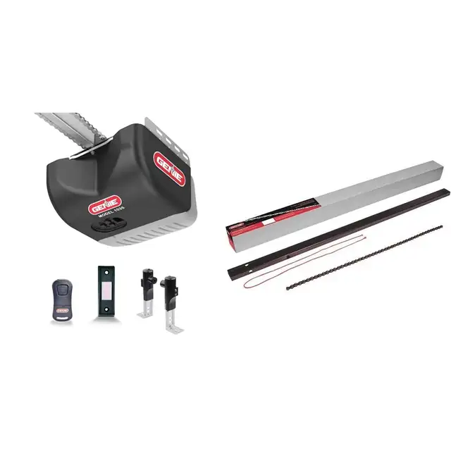 Garage Door Genie Chain Drive 500 Garage Door Opener   8ft Exten