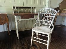 Antique Wicker Desk and chair