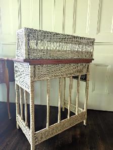 Antique Wicker Desk and chair - Photo 6