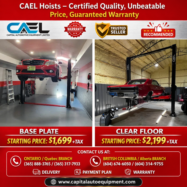 New CAEL Two Post Hoists Lift - Certified &Warranty &Finance