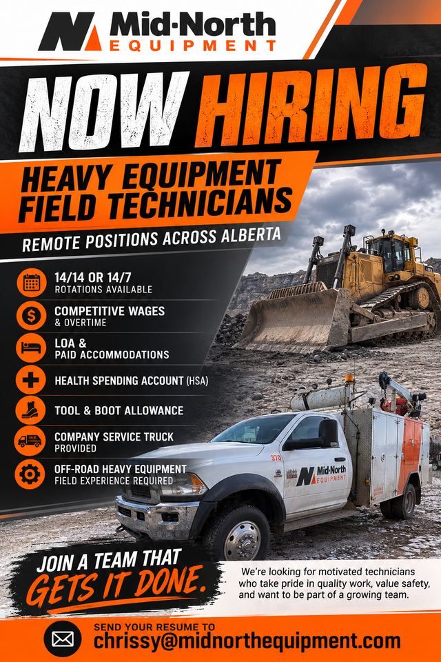 Heavy Equipment Field Technician – Remote (Alberta)