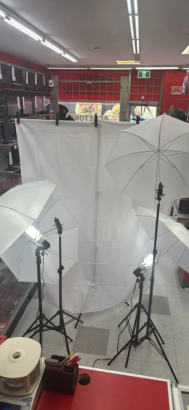 Kit d’éclairage photo / vidéo avec fond blanc | Complet