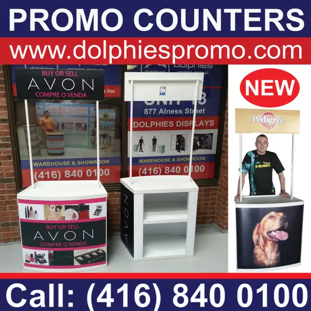 Portable Promo Booth Counter Sampling Table   Custom Graphics