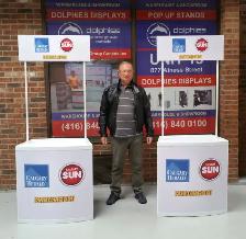 Portable Promo Booth Counter Sampling Table   Custom Graphics - Photo 4
