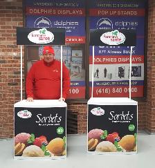 Portable Promo Booth Counter Sampling Table   Custom Graphics - Photo 6