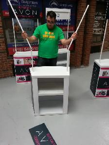 Portable Promo Booth Counter Sampling Table   Custom Graphics - Photo 12