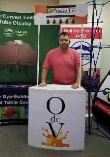 Portable Promo Booth Counter Sampling Table   Custom Graphics - Photo 20