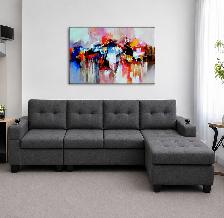 Brand New Sectional Sofa with Cup Holder Amazing Sale