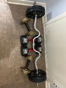 Dumbbells, EZ Barbell & Adjustable Bench