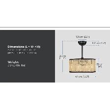 Ove Decors Prima 4-light Ceiling Fan With Rattan Shade & Remote - Photo 3