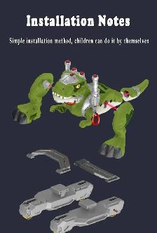 MObyat Dinosaur Riding Toy TRex Scooter with Music, LED Lights & - Photo 2