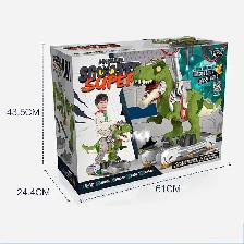 MObyat Dinosaur Riding Toy TRex Scooter with Music, LED Lights & - Photo 3
