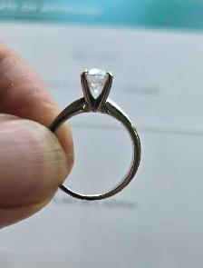 Lady's 14K White Gold Wedding Band and Engagement Ring Set - Photo 7