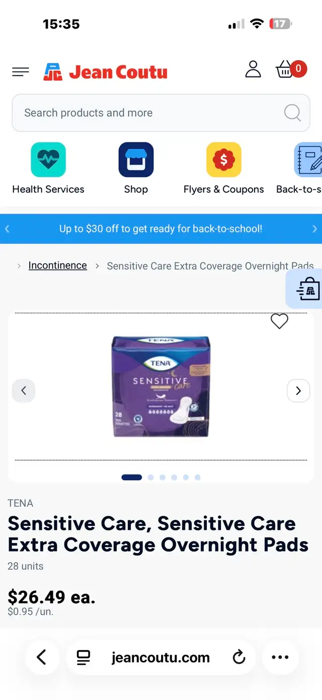 Serviettes d’incontinence 28 de nuit