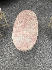 Free delivery used Set of 3 Ornate Marble Top Accent Tables - Photo 4