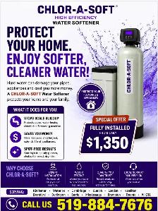 WATER SOFTENER CHLOR-A-SOFT HIGH EFFICIENCY WATER SOFTENER