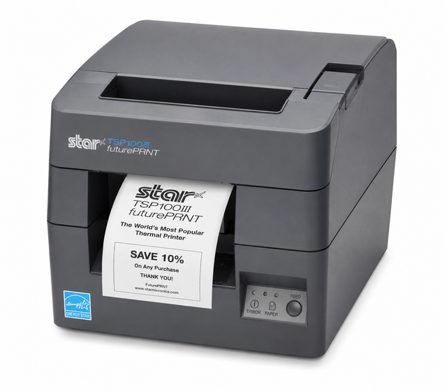 New Star Micronics TSP143IIILAN Grey LAN Receipt Printer