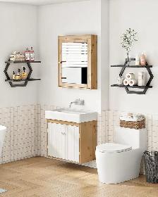 2 Étagères flottantes hexagonales pour mur - Photo 2