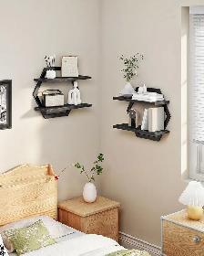2 Étagères flottantes hexagonales pour mur - Photo 3
