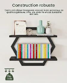 2 Étagères flottantes hexagonales pour mur - Photo 4