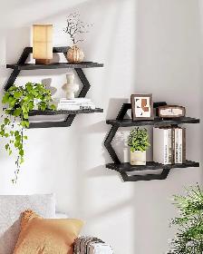 2 Étagères flottantes hexagonales pour mur - Photo 7
