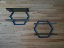 2 Étagères flottantes hexagonales pour mur - Photo 8