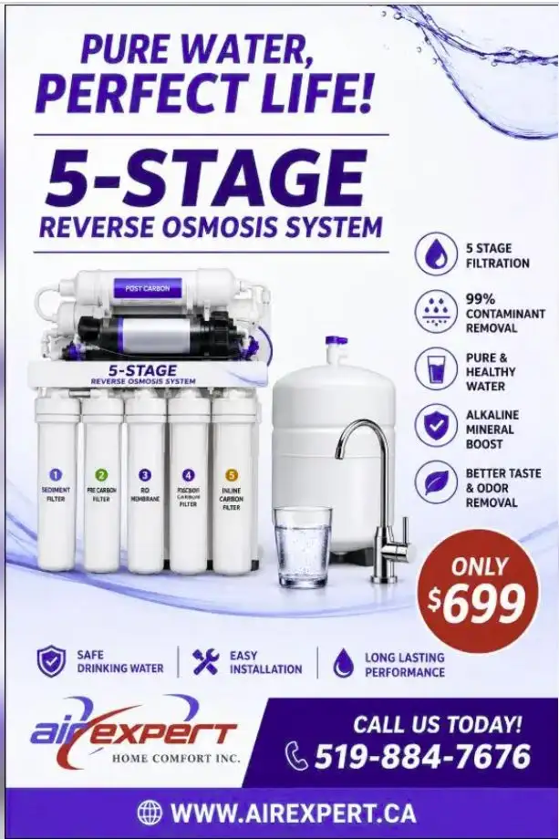 REVERSE OSMOSIS 5 STAGE  REVERSE OSMOSIS WATER PURIFIER SYSTEM