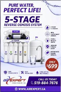 REVERSE OSMOSIS 5 STAGE  REVERSE OSMOSIS WATER PURIFIER SYSTEM