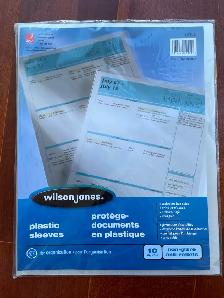 Wilson Jones 10-pack Plastic Sleeves,  22151
