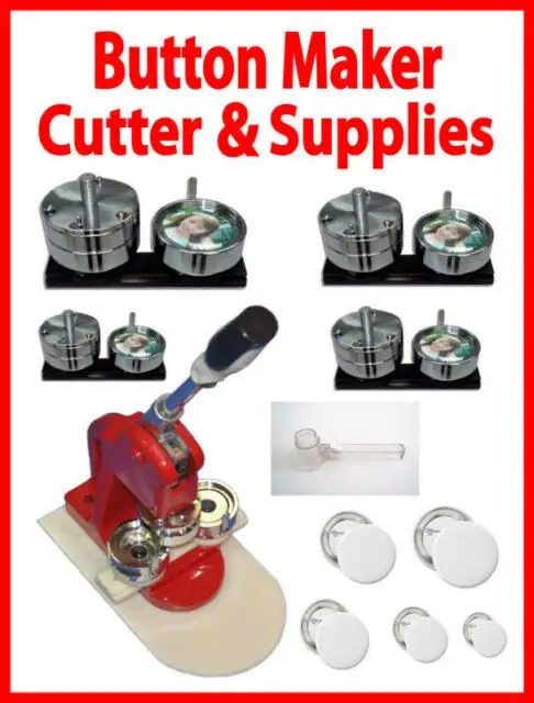 Best Ever 5in1 manual button/badge maker press comes with 5 siz