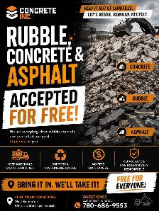 FREE RUBBLE, CONCRETE & ASPHALT DUMPING!