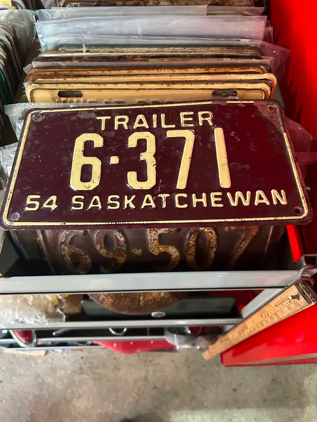 1954 trailer license plate