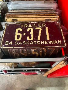 1954 trailer license plate