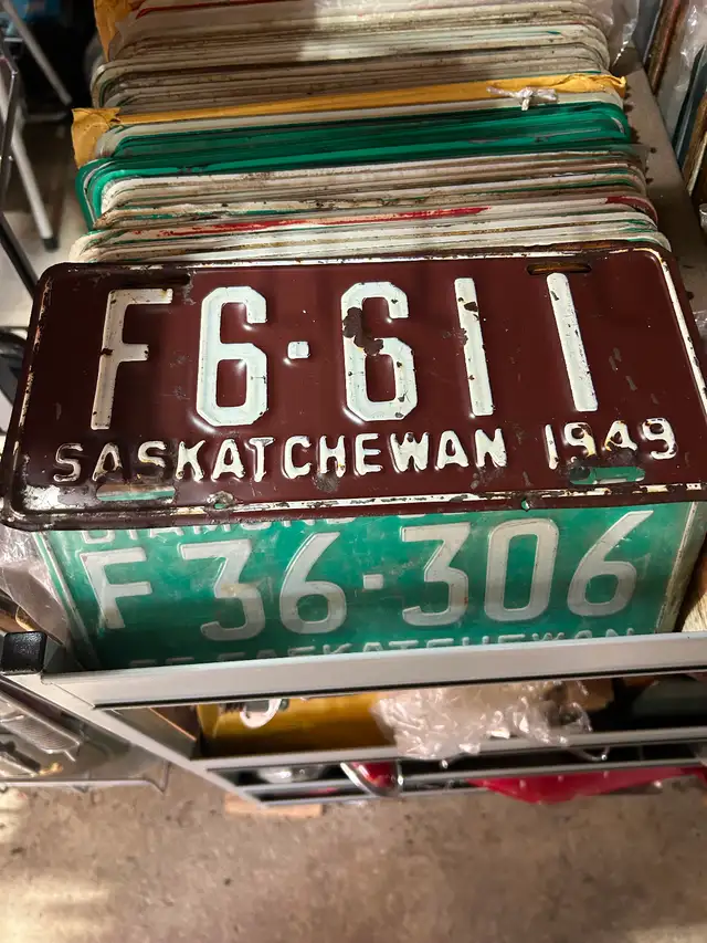 1949 Farm license plate