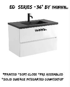 Floating Vanity, Mirror, Tile , Faucet