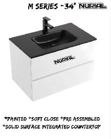 Wallmount Vanity, Kitchen Cabinet, Countertop, Toilet