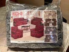 Ensemble de housses canapés, fauteuils et sofa extensibles