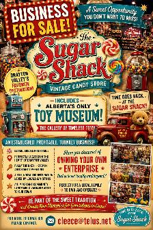 Alberta’s sweetest Candystore and ONLY toy museum for sale