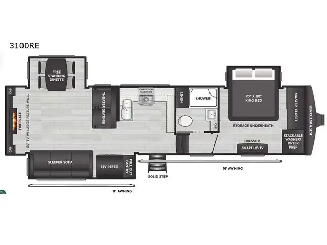 2026 Keystone RV Alpine 3100RE