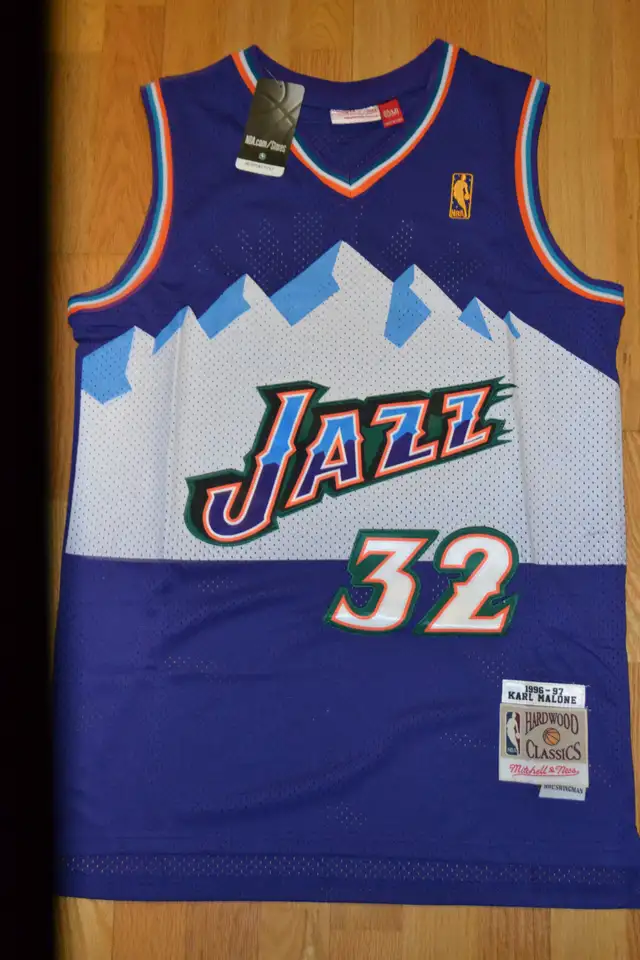New w/ Tags KARL MALONE All Embroidered Jersey