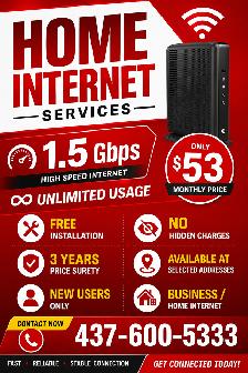 HIGH-SPEED HOME & BUSINESS INTERNET DEAL!