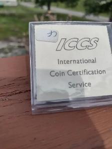 1964 Iccs MS62 Canadian extra waterline 5 cent coin - Photo 2