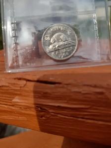1964 Iccs MS62 Canadian extra waterline 5 cent coin - Photo 3