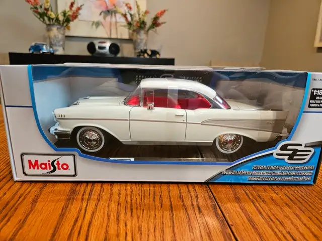 BRAND NEW 1/18 1957 CHEVY BEL AIR DIECAST - $35
